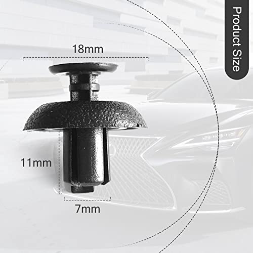 20pcs Engine Cover Clips Grille PushType Retainer Fasteners 7mm