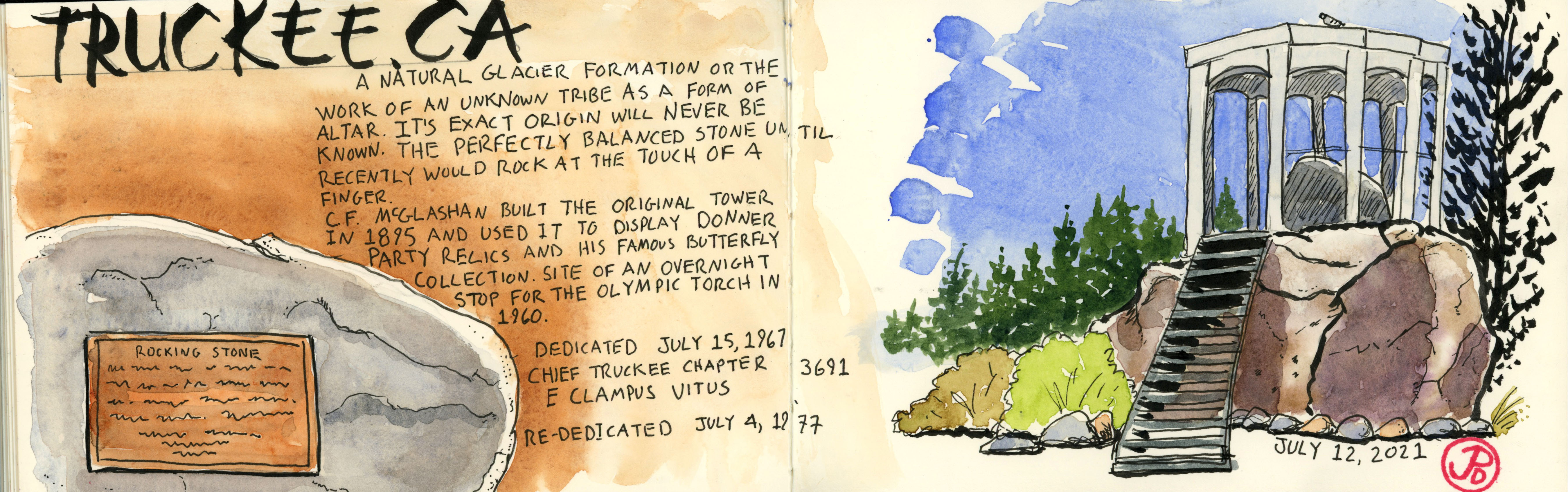 Truckee’s Rocking Stone Corvid Sketcher