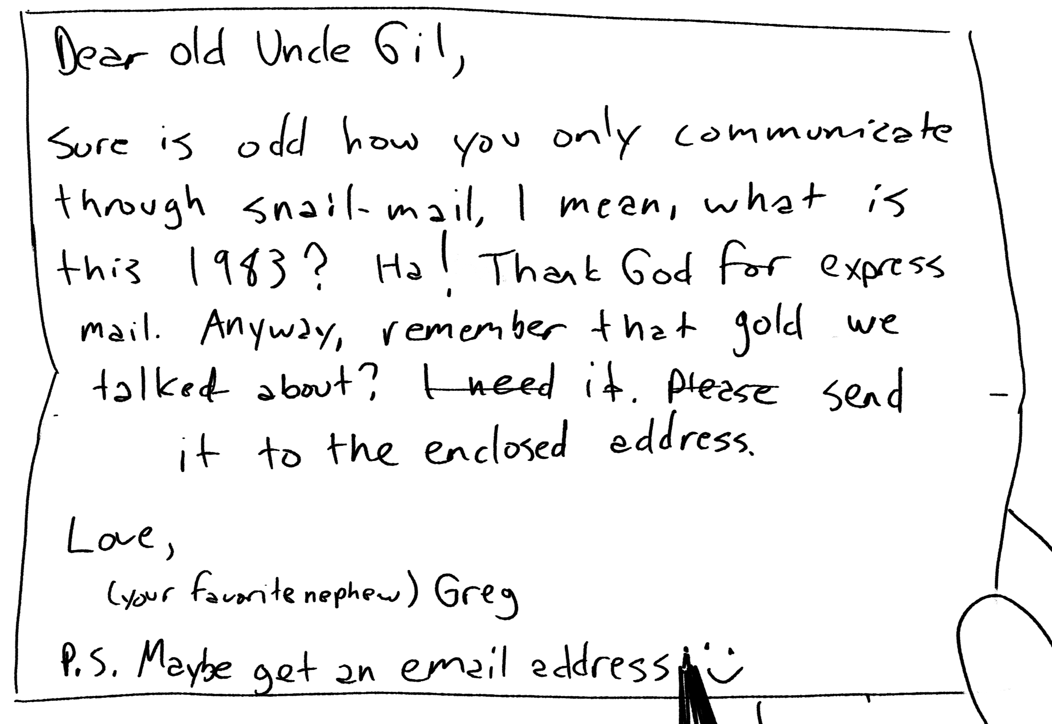 See that pen? See that thumb? This counts as a comic! Shut up!