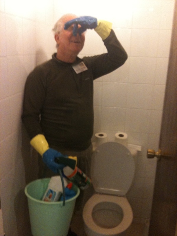 Just scrubbed some toilets! Cory ranting and raving