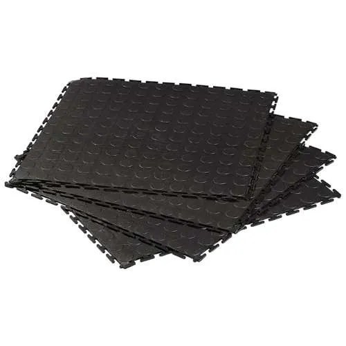 PVC Interlocking Rubber Floor Tile Gym Mats (4 Pack) Cosave Power