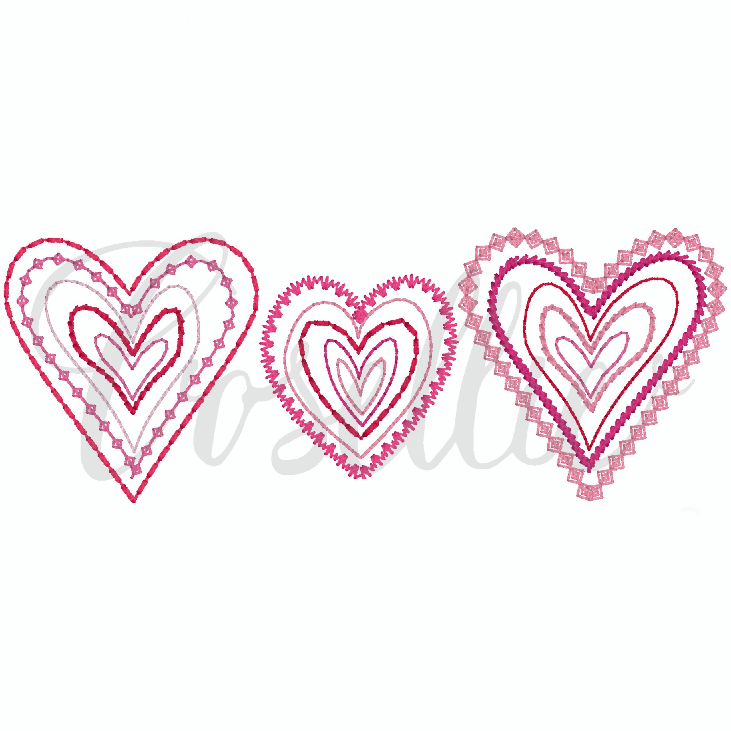 Valentines day Embroidery design Heart Love Mini heart Embroidery
