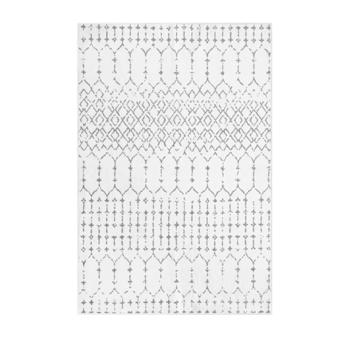 Moroccan White Rug Cosmos Event Rentals