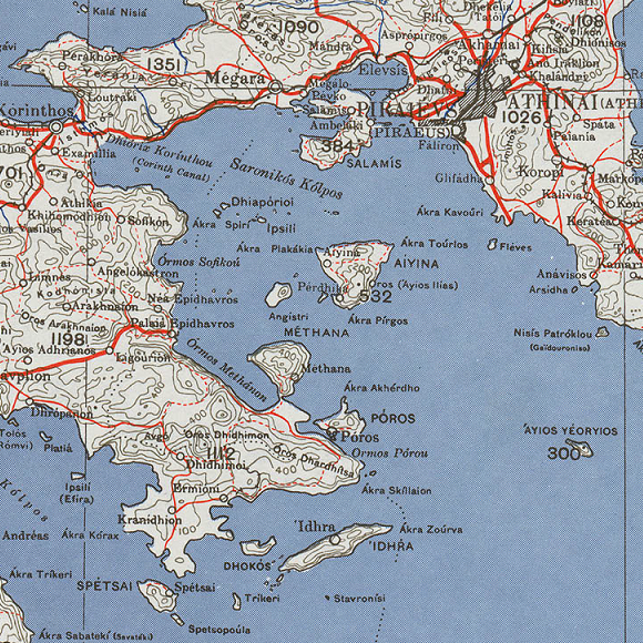 Iles Saroniques Carte Iles Saroniques.