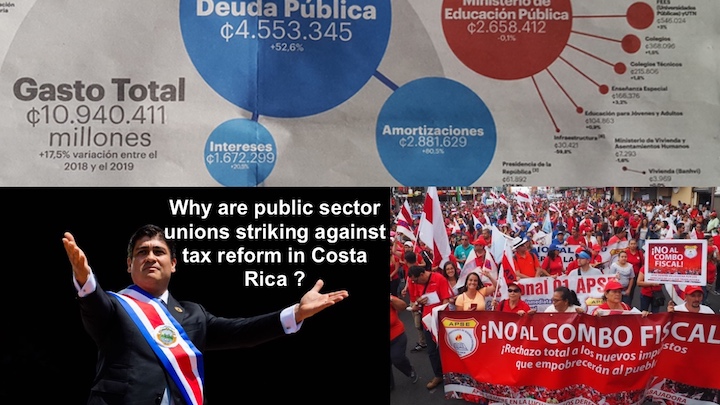 Why are public employee unions striking against tax reforms