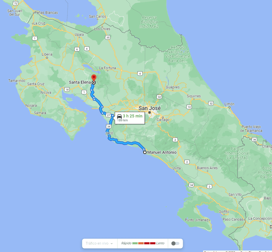 From Monteverde to Manuel Antonio Costa Rica Private Transfers