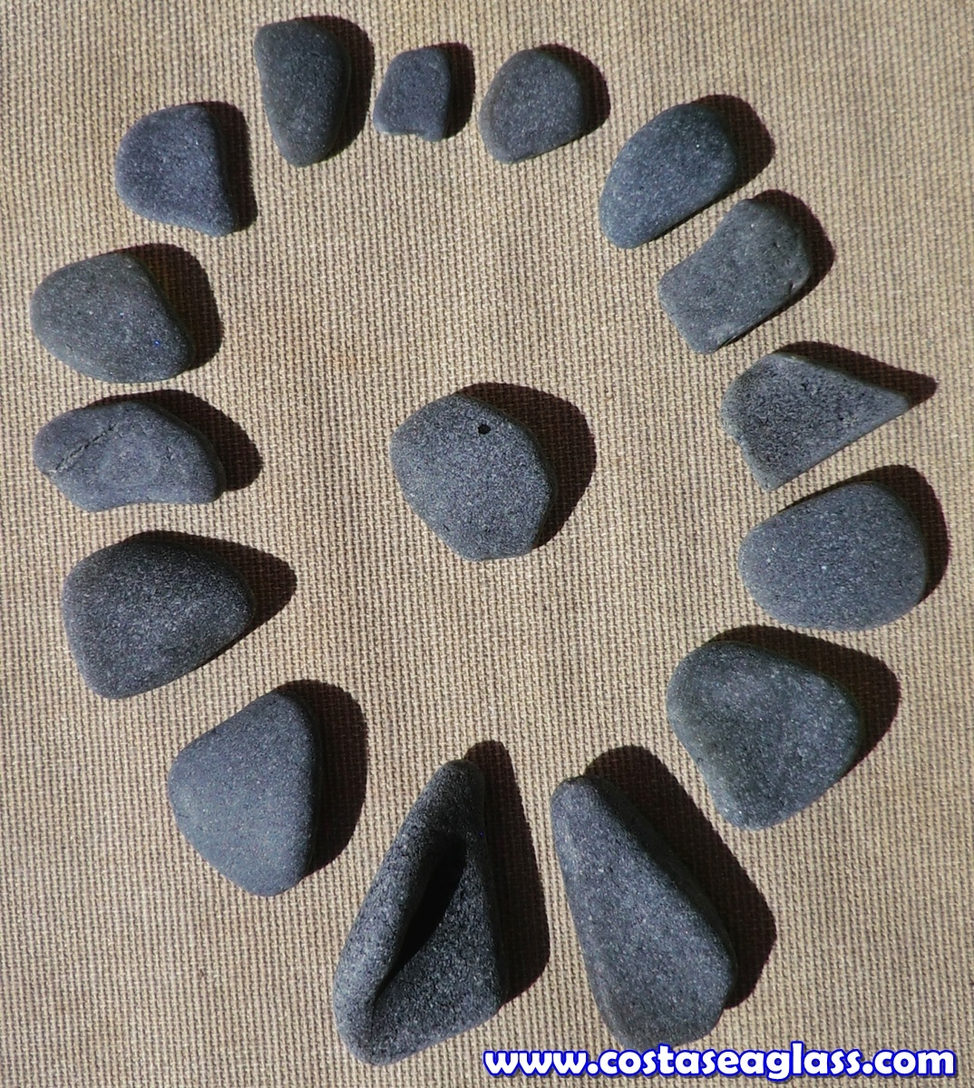 Black Sea Glass or Pirate Glass Costa Sea Glass