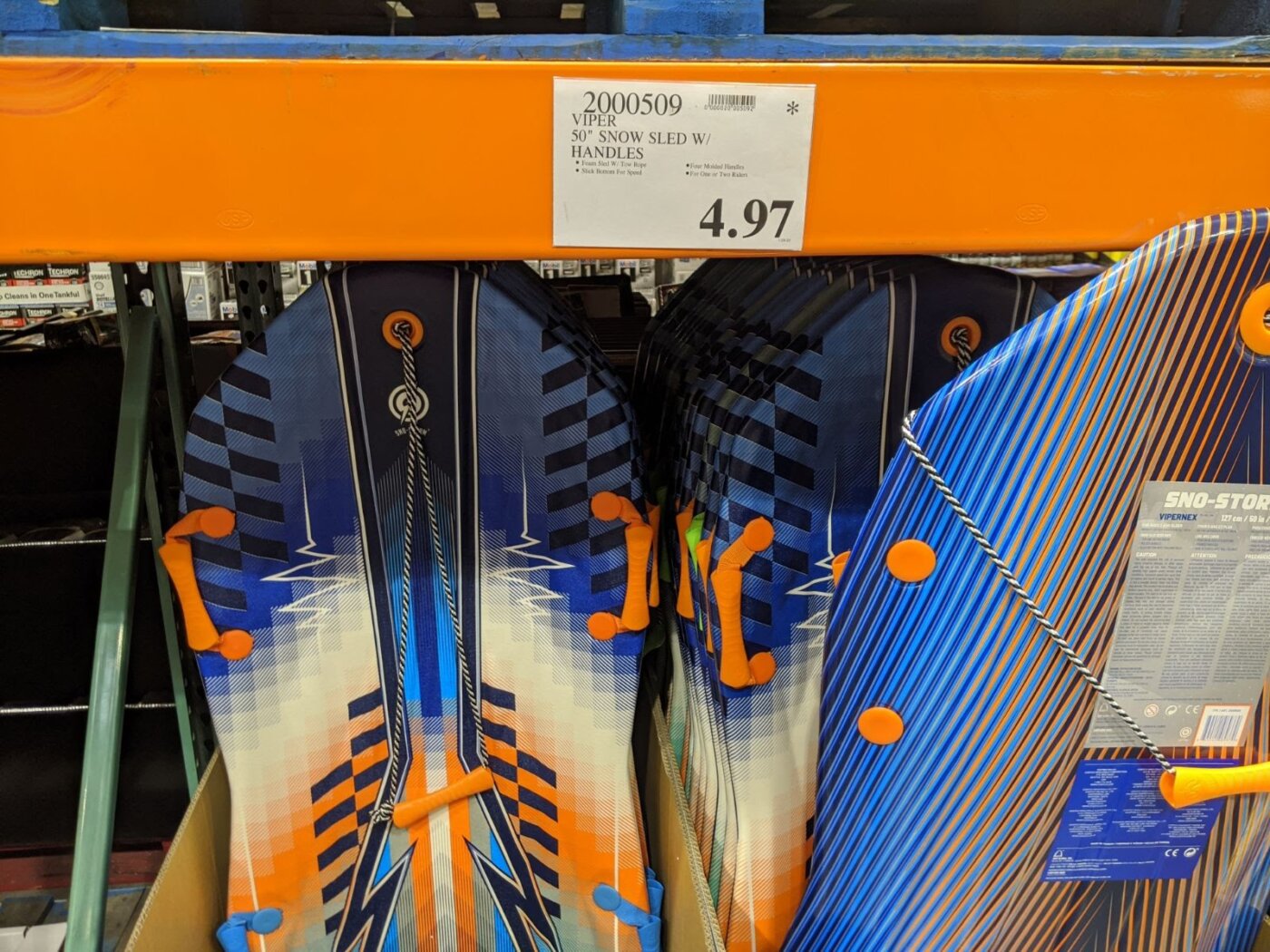 Viper 50" Snow Sled with Handles