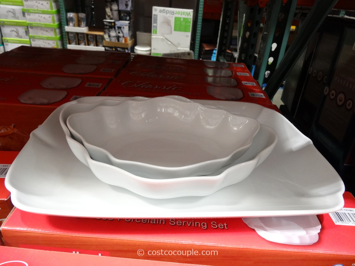 Over and Back Classic 3Piece Porcelain Serving Set