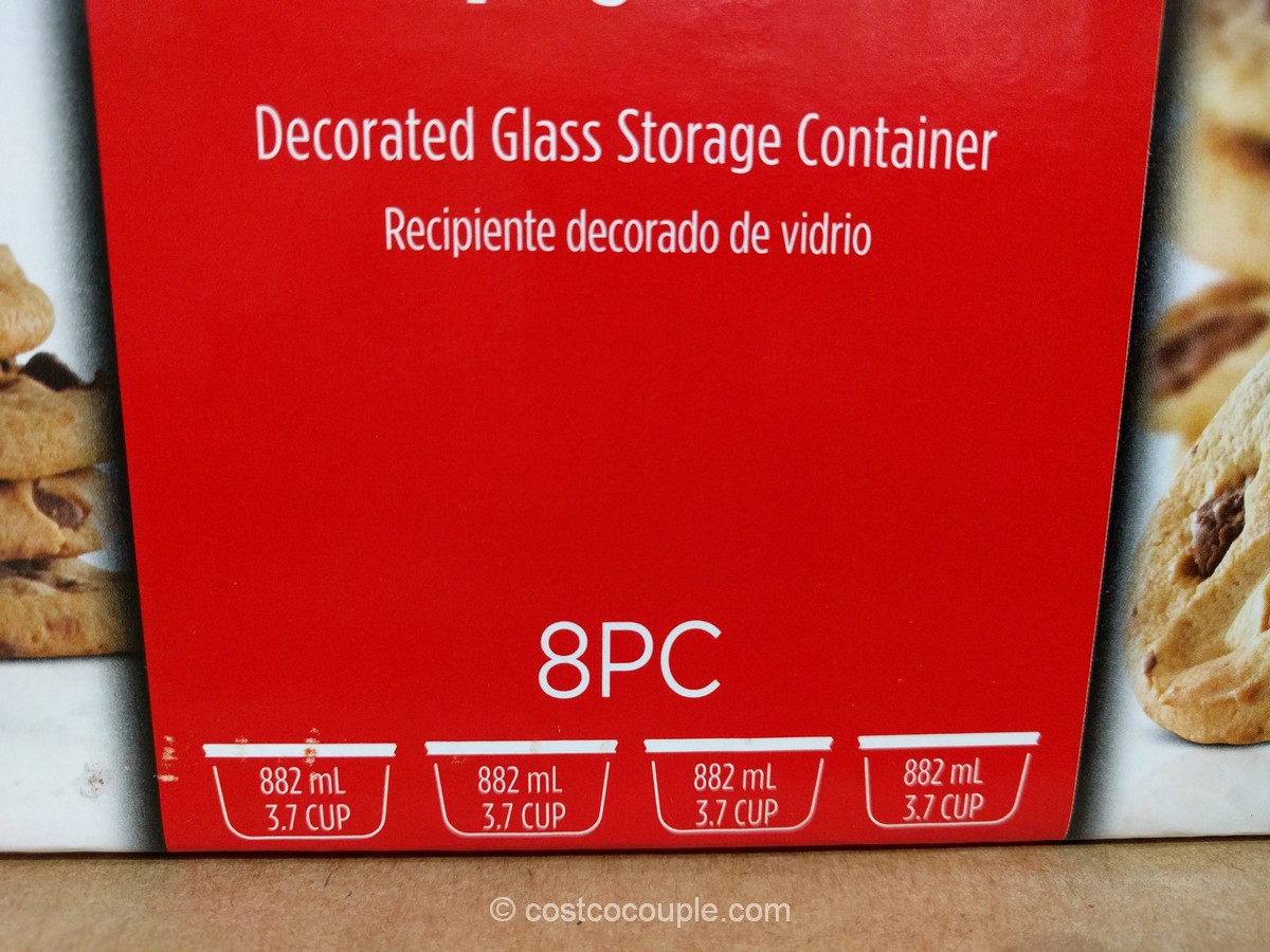 Pyrex Decorated Glass Storage Container Set