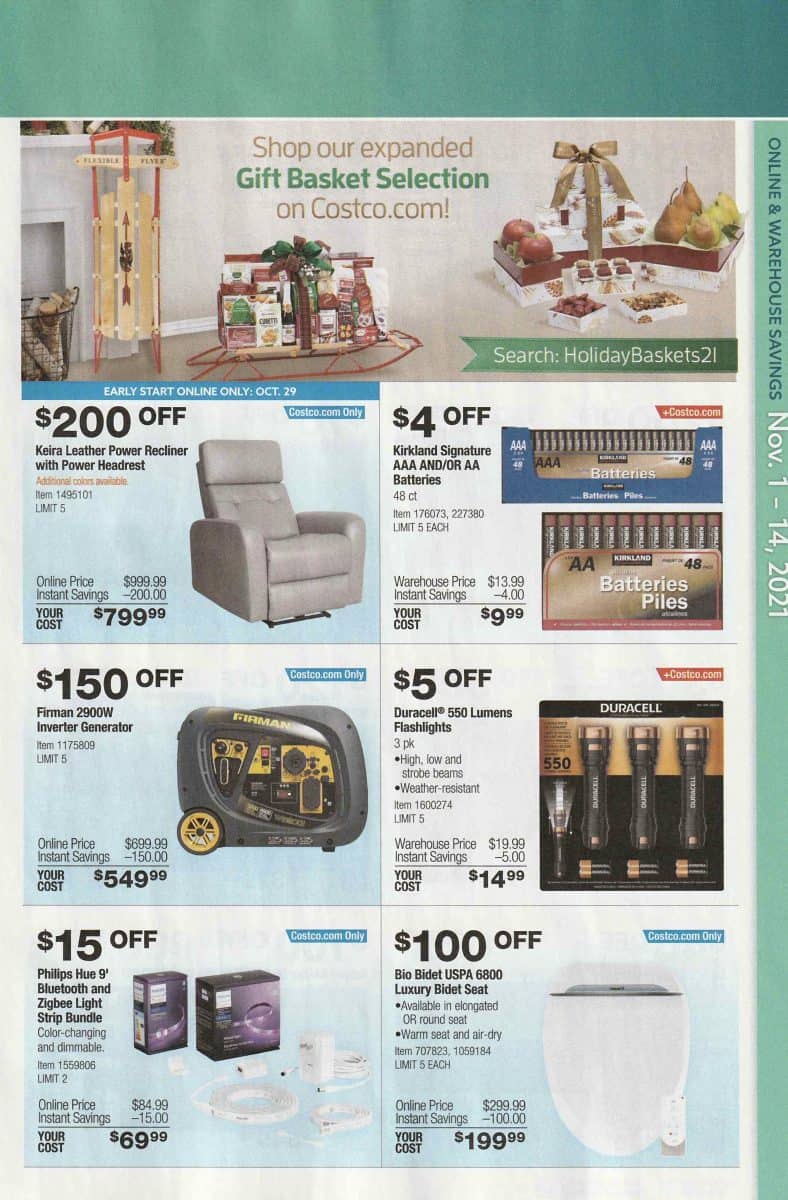 November 2021 Costco Holiday Savings Book! Costco Deals