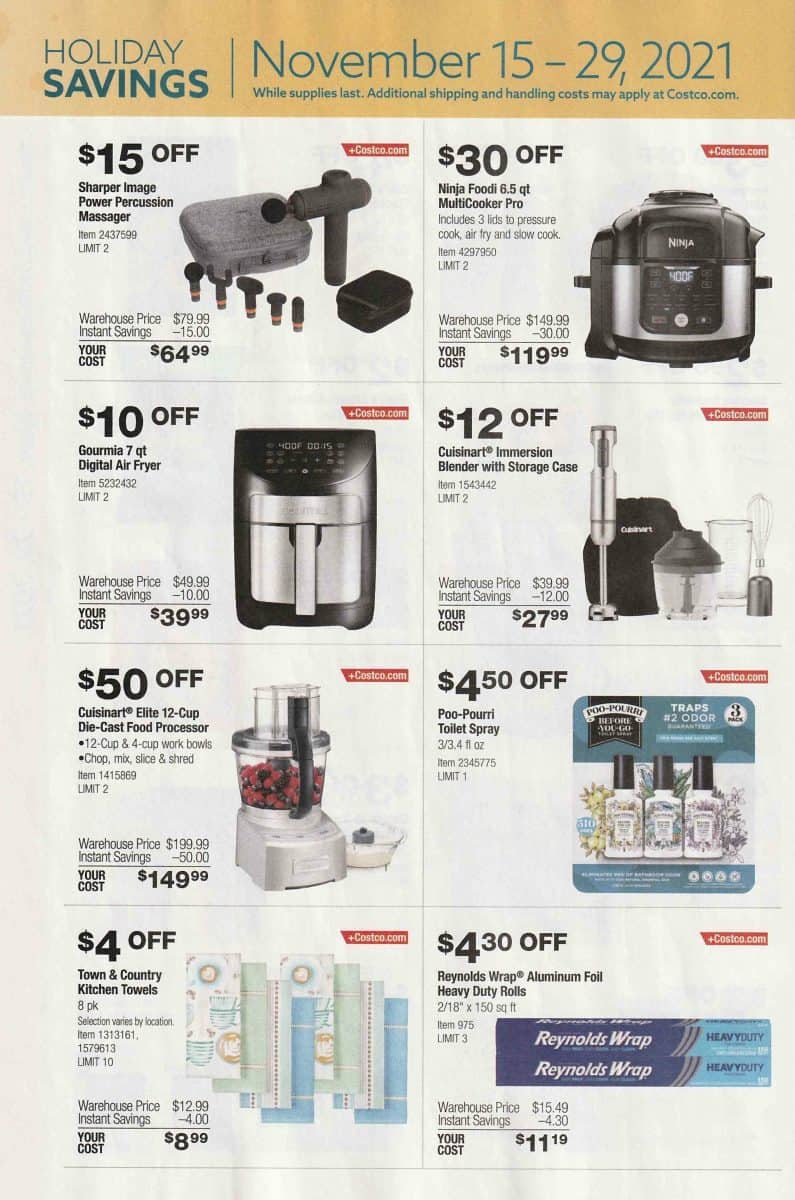 November 2021 Costco Holiday Savings Book! Costco Deals
