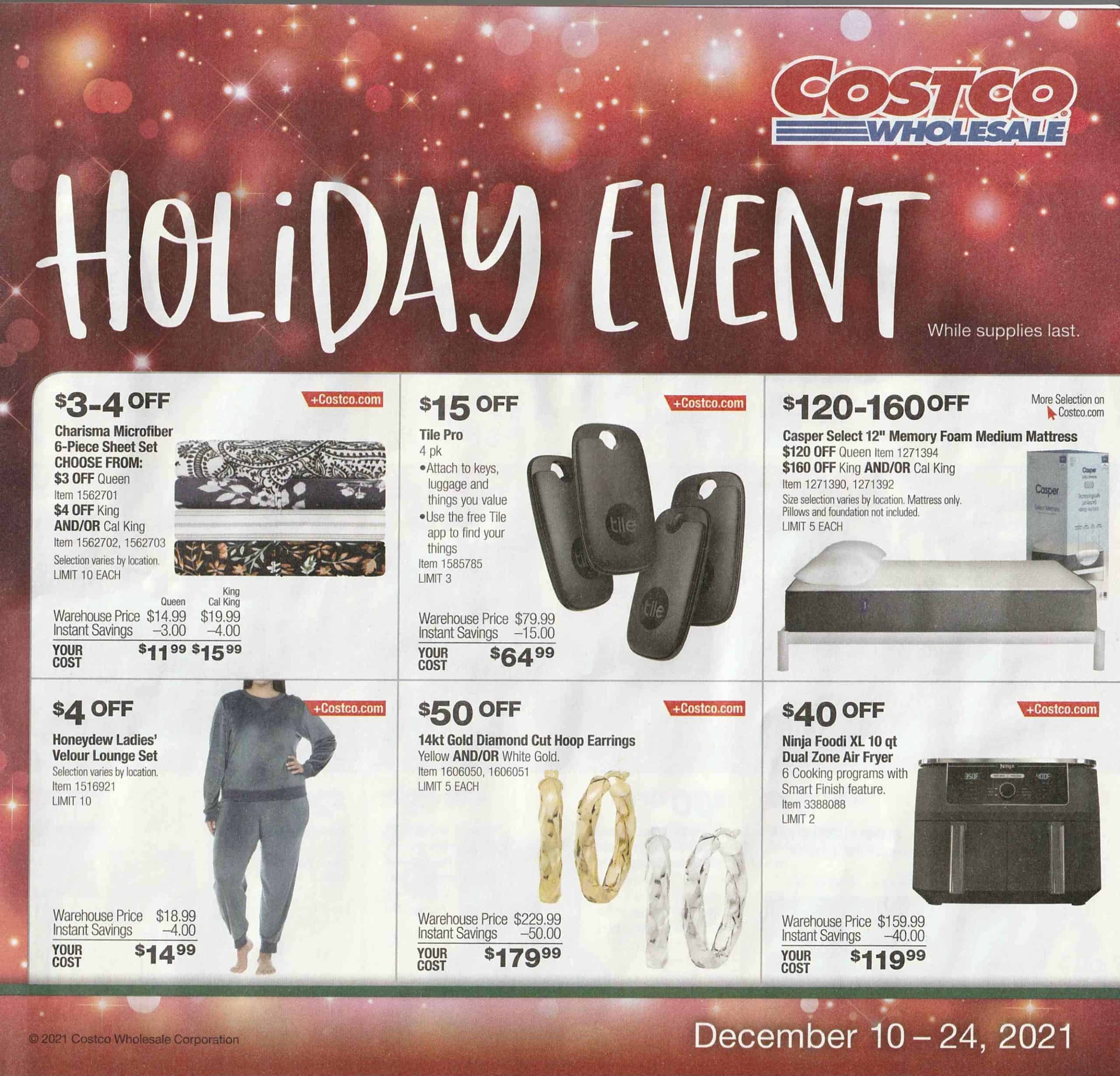 December 2021 Costco Holiday Event! Costco Deals