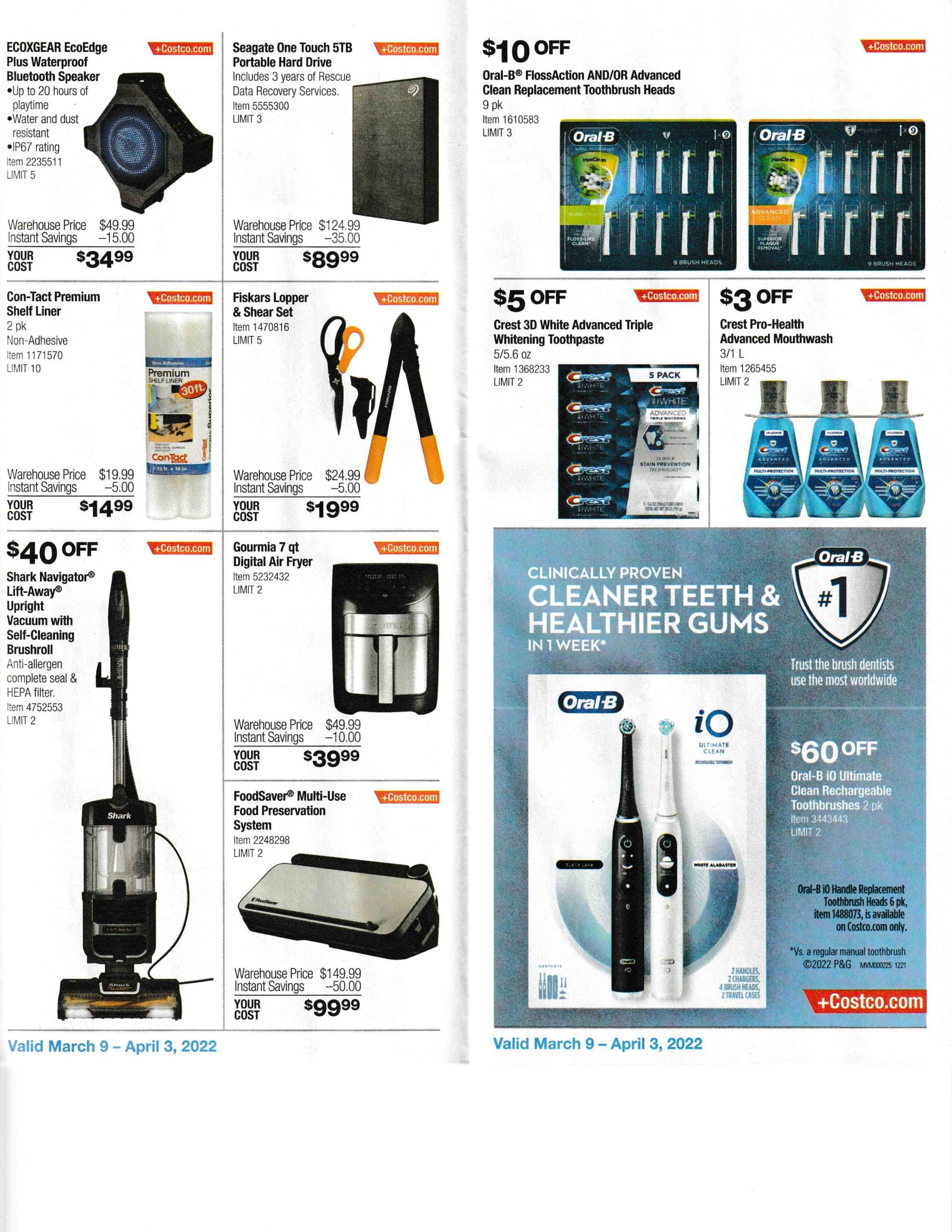 March 2022 Costco Savings Book 3/94/3 Costco Deals