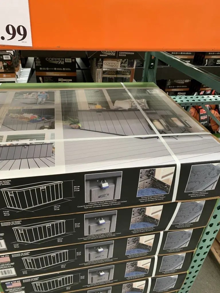 Costco Deck Box, Lifetime 150 Gallon Capacity
