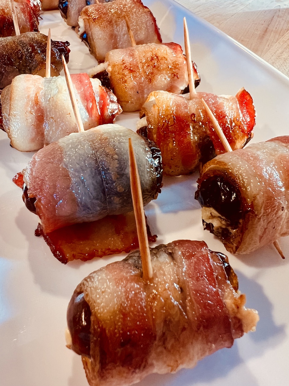 Bacon Wrapped Dates With Boursin Cheese Olivia Yi