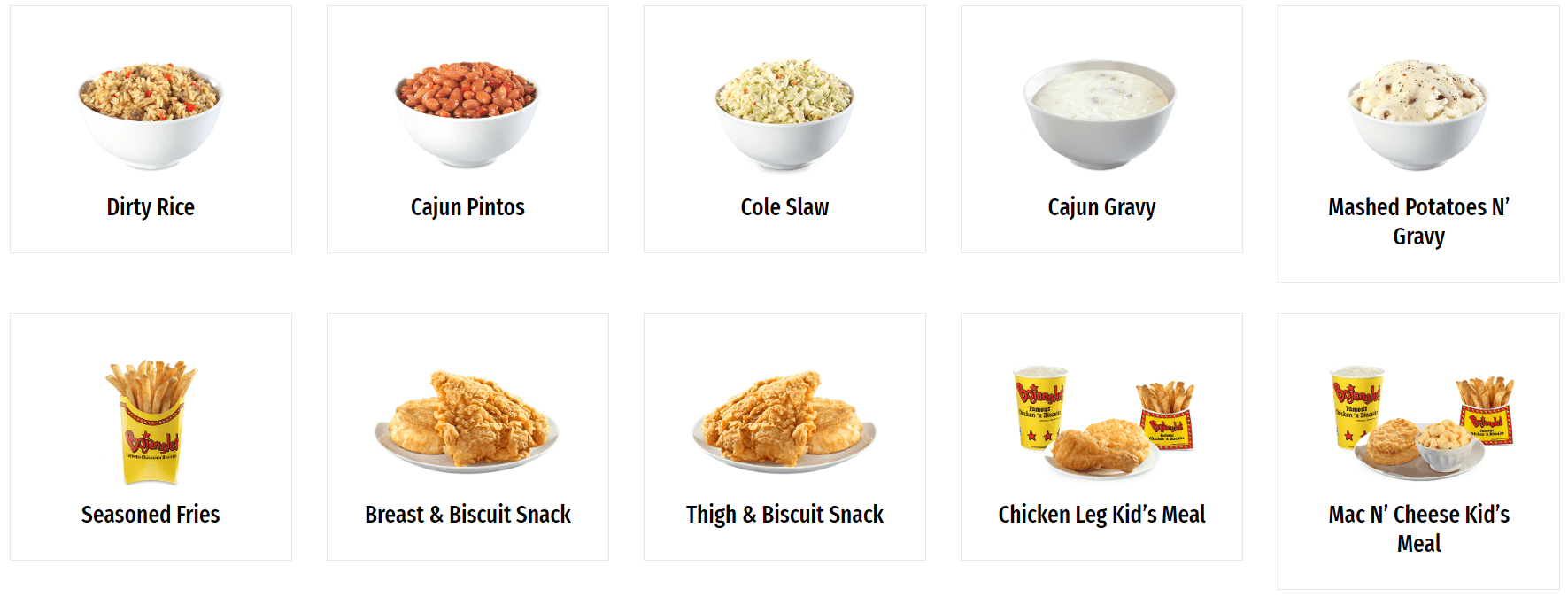 Bojangles Catering Menu with Prices 2024