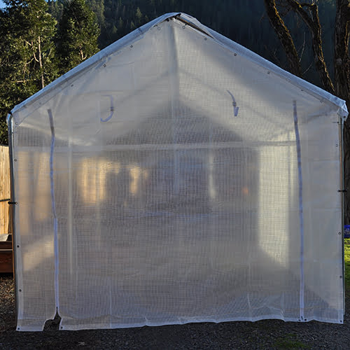 14 Foot Wide Replacement Greenhouse Solid End Panel Clear