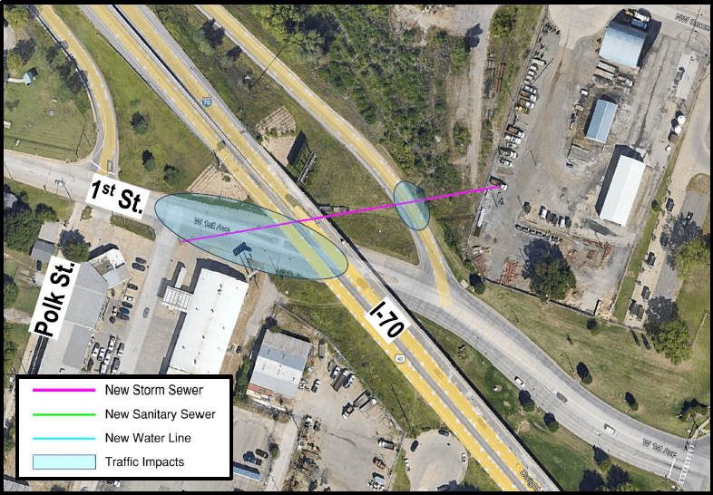 PolkQuincy Viaduct City of Topeka Utility Relocation Projects Utilities