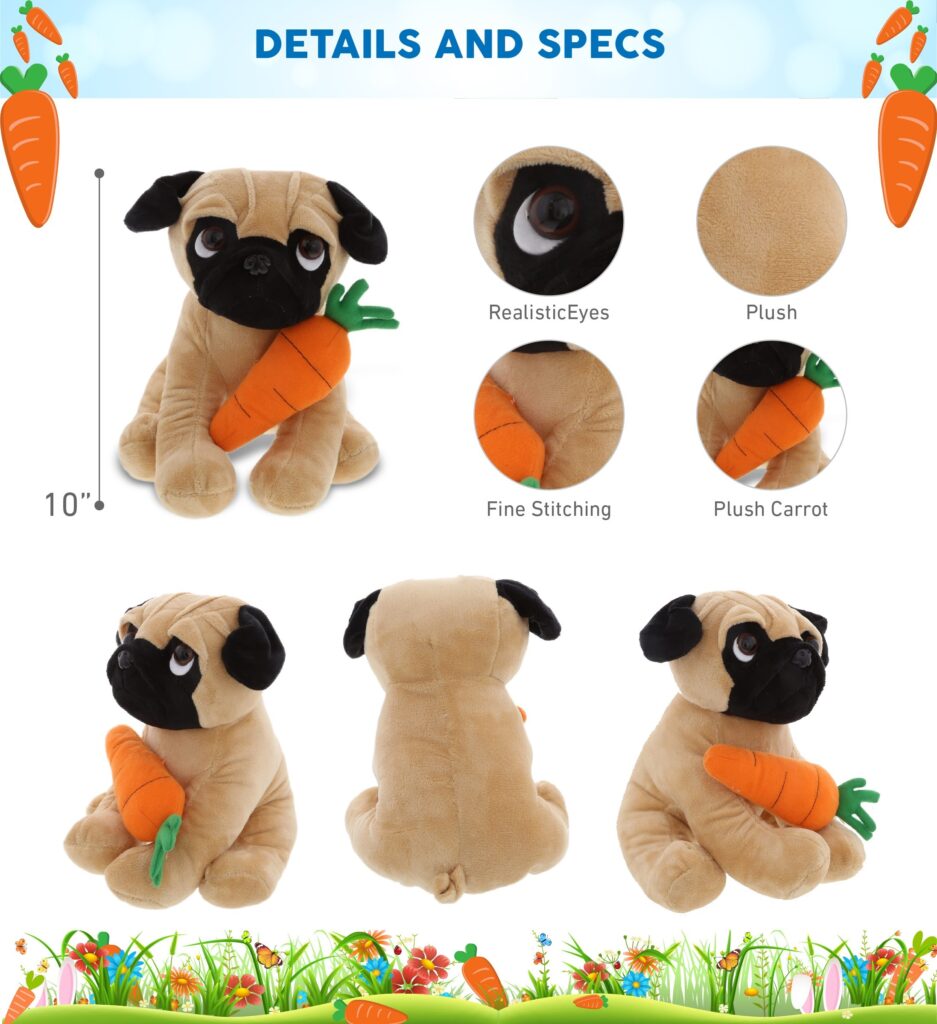 Pug Dog 10″ Plush CoTa Global