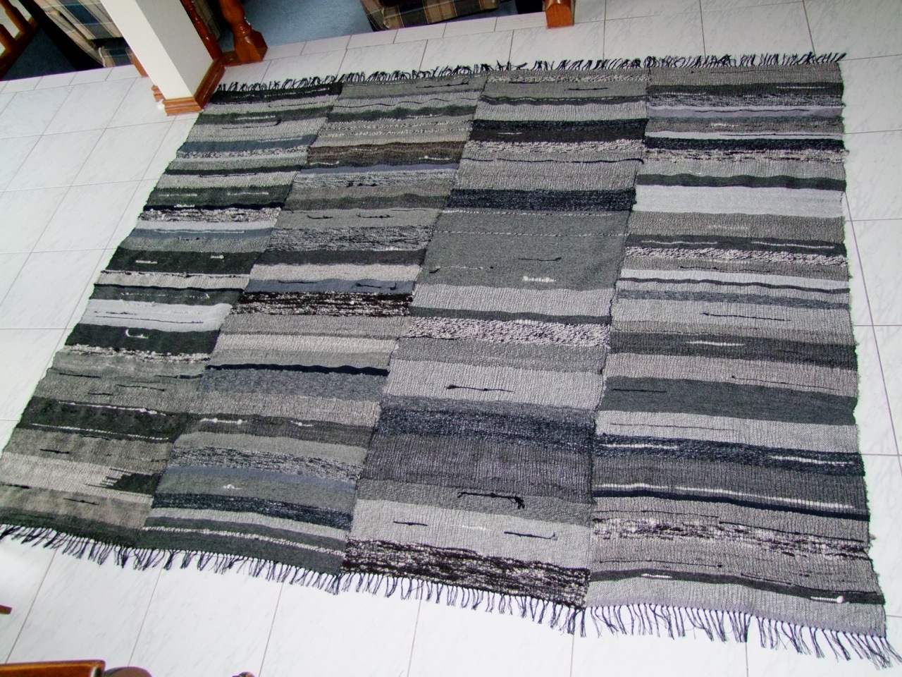The Completed Saori Rug Central Coast Handweavers, Spinners & Textile
