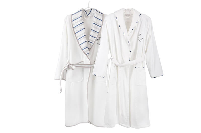 Organic Cotton Bathrobe For Women Cotton and Olive