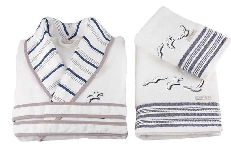 Organic Cotton Bathrobe For Women Cotton and Olive