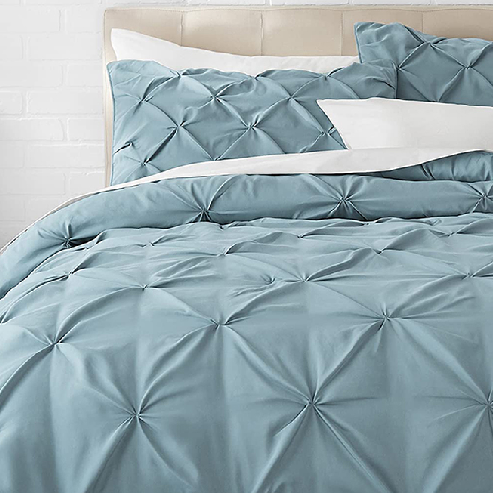 Powder Blue Quilt Cover Set Cotton Circle