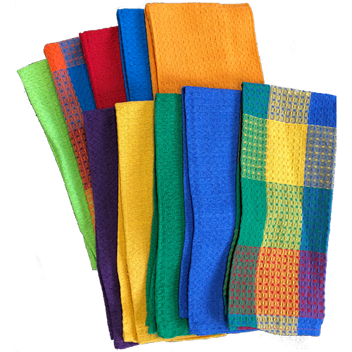 Home Basics Colored Kitchen Towels 100 Lint Free Cotton