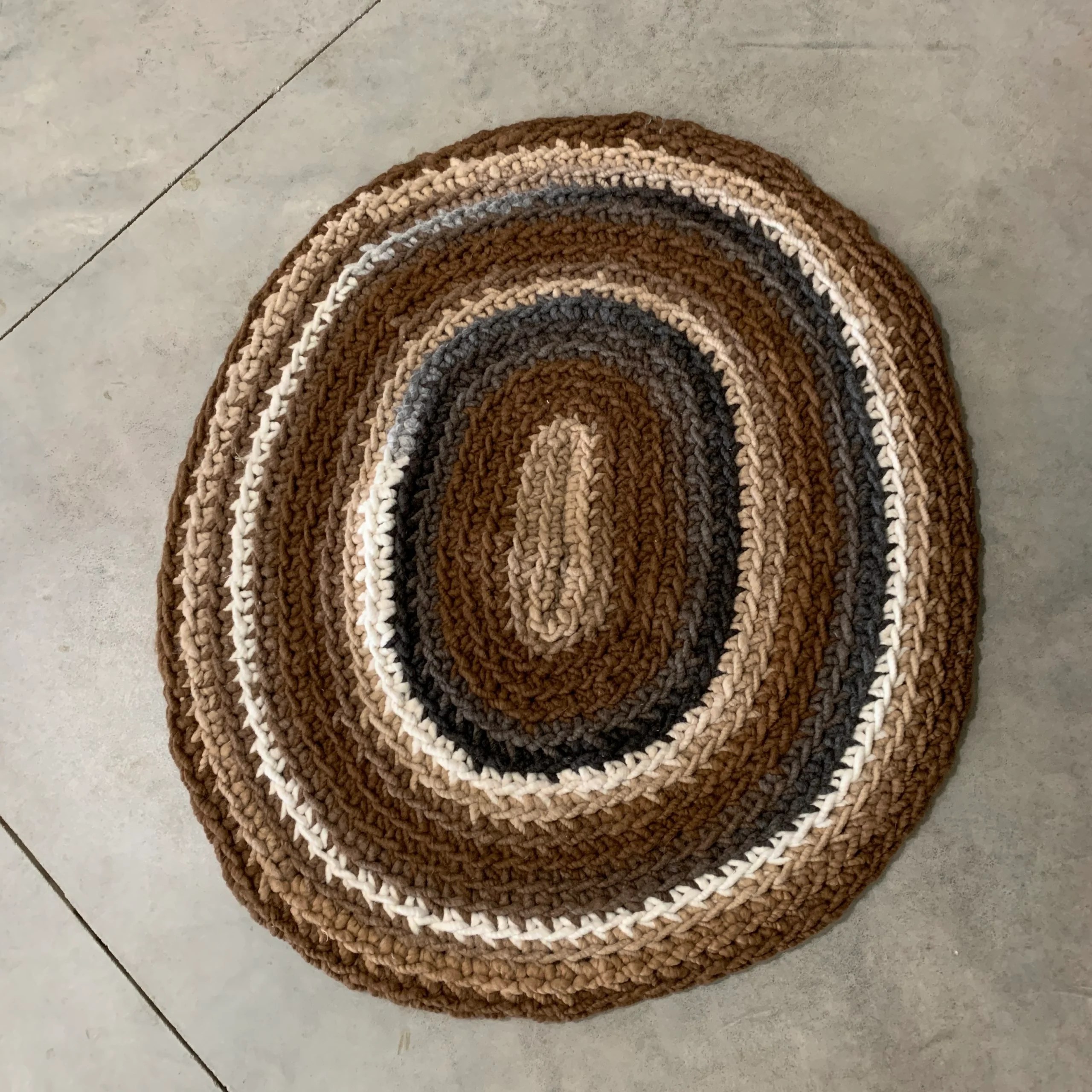 40" X 46" HandCrocheted Alpaca Rug