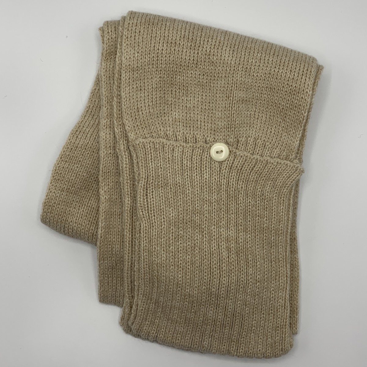 Light Fawn Baby Alpaca Scarf With Pockets