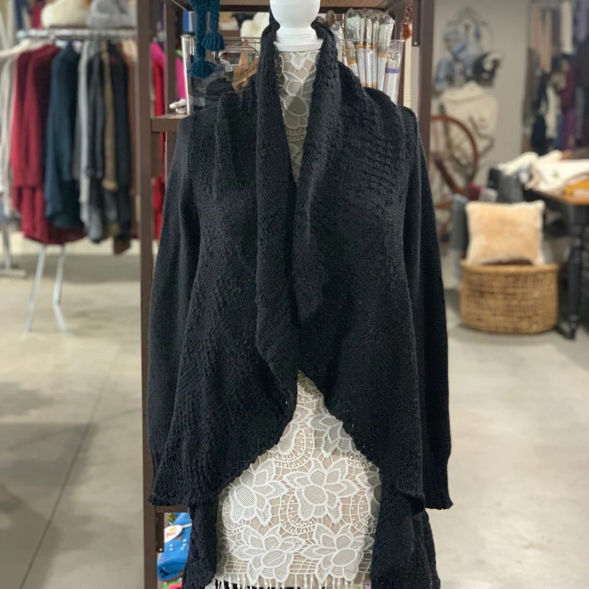 Women's Cloe Baby Alpaca Sweater in Black