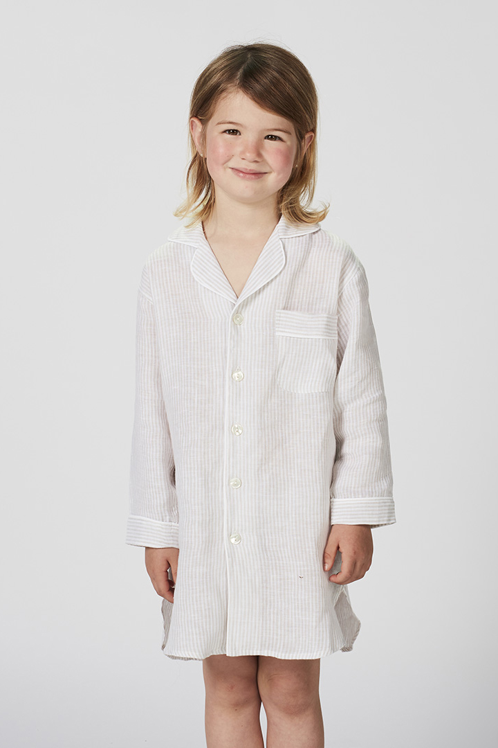 LINEN STRIPES KIDS NIGHTSHIRT Cotton Dream