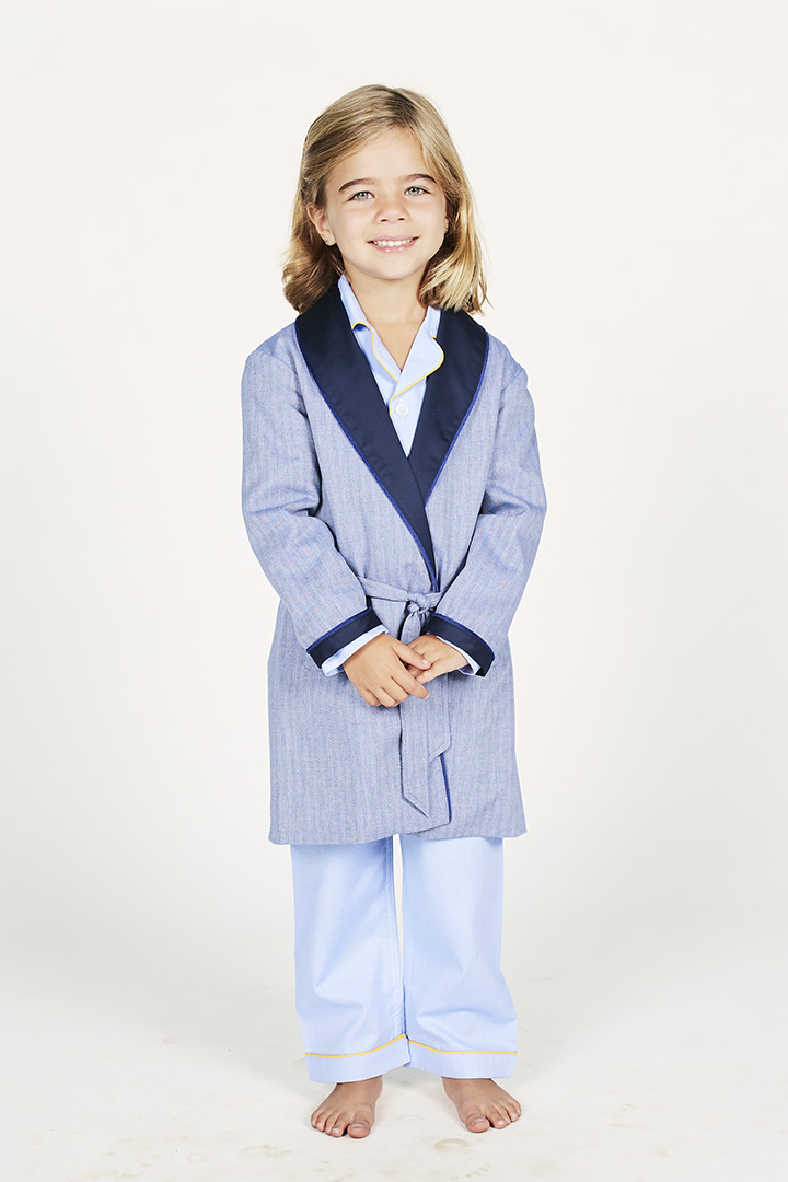 HERRINGBONE KIDS ROBE Cotton Dream