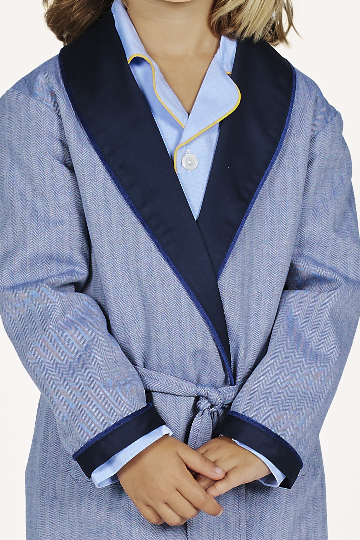 HERRINGBONE KIDS ROBE Cotton Dream