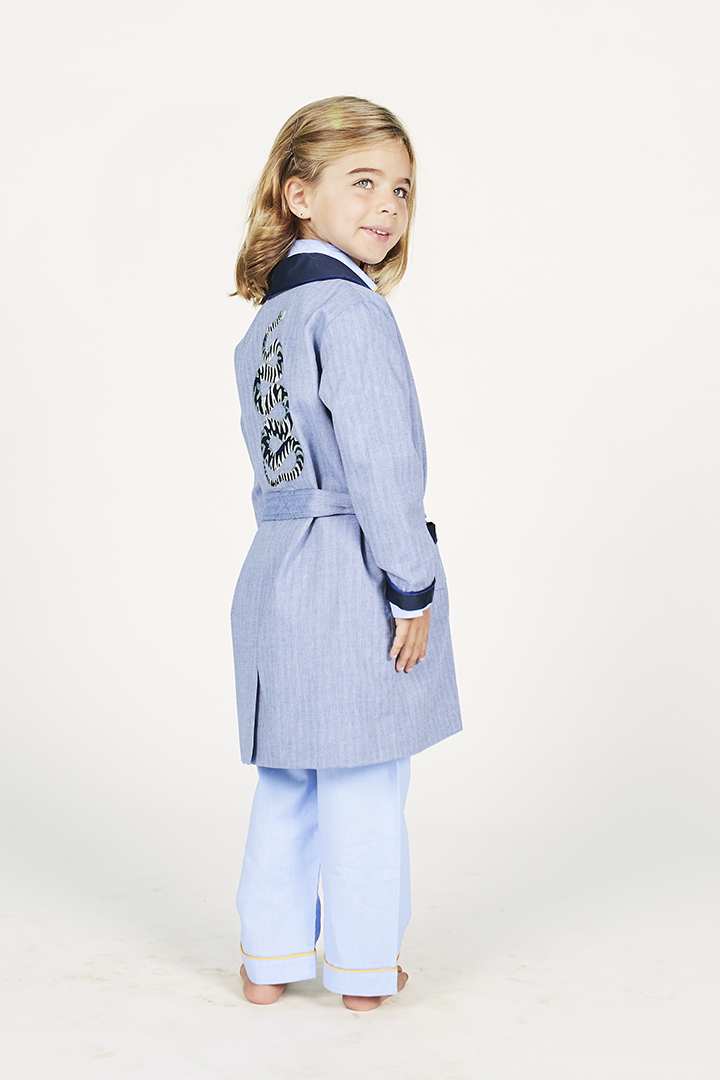HERRINGBONE KIDS ROBE Cotton Dream
