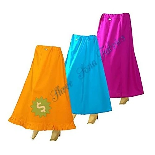 Siddhi Cotton Saree Petticoat Stitched 6 Part Pack of 3 Cotton Saree