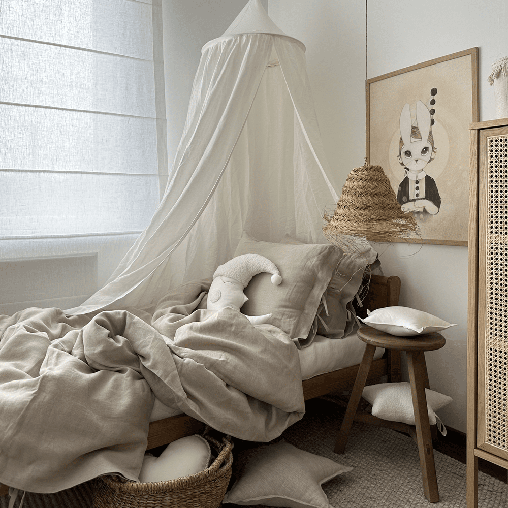 Linen Premium canopy Cream Cotton & Sweets