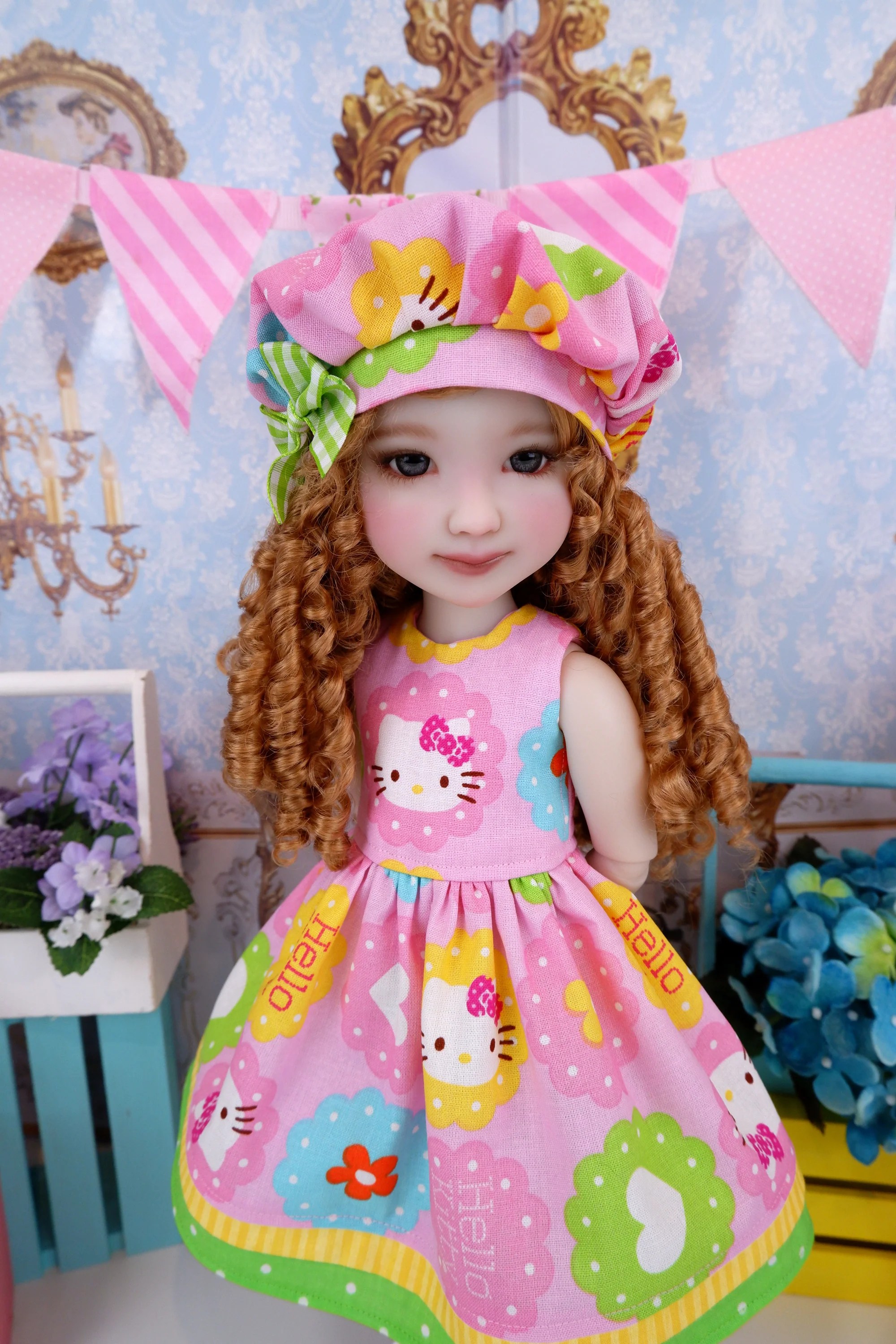 Springtime Hello Kitty dress with boots for Ruby Red Fashion Friends