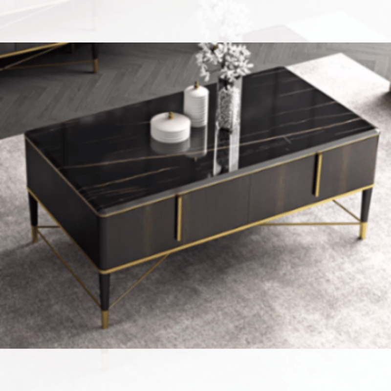 Canopus Marble Top Storage Center Table Couchlane