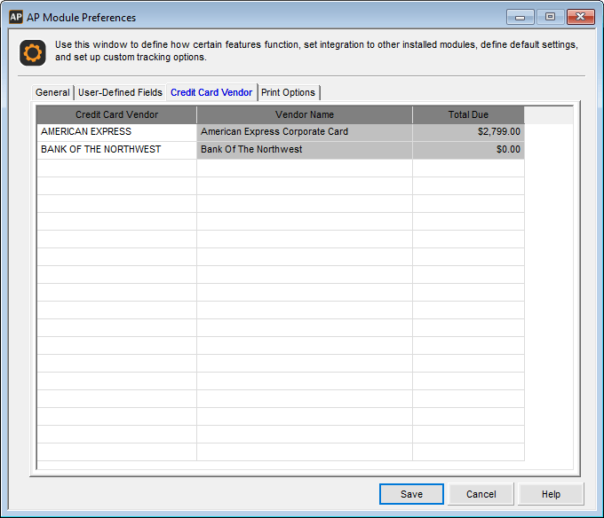 Setting Up Your Credit Card Vendors