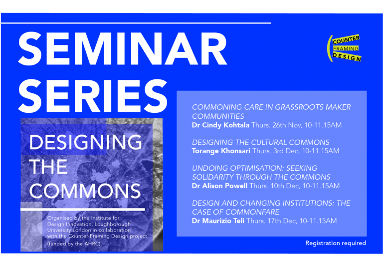 CounterFraming Design Designing the Commons Seminar Series