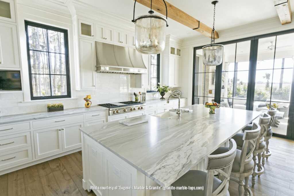 Eugene’s Marble & Granite manufacturing countertops in the Ravenel
