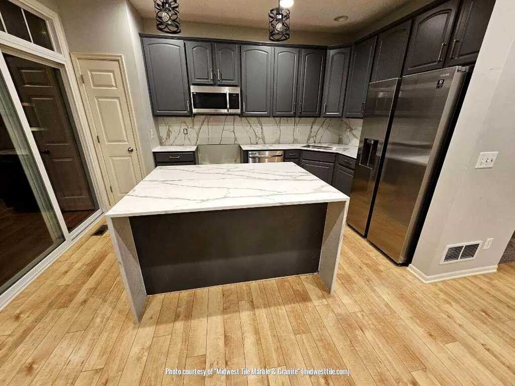 Midwest Tile Marble & Granite manufacturing countertops in the Des