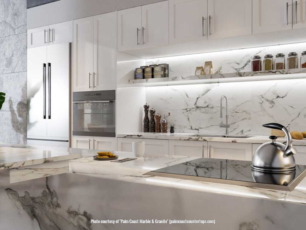 Palm Coast Marble & Granite manufacturing countertops in the Palm