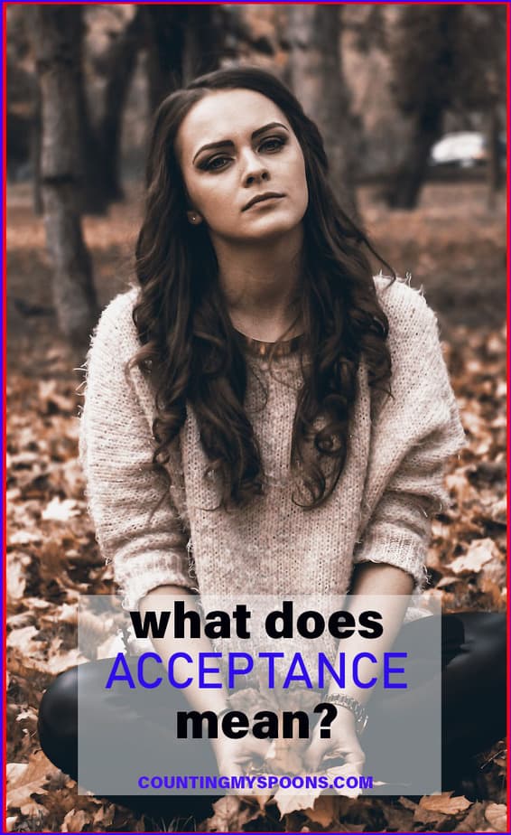 What does acceptance mean? Counting My Spoons