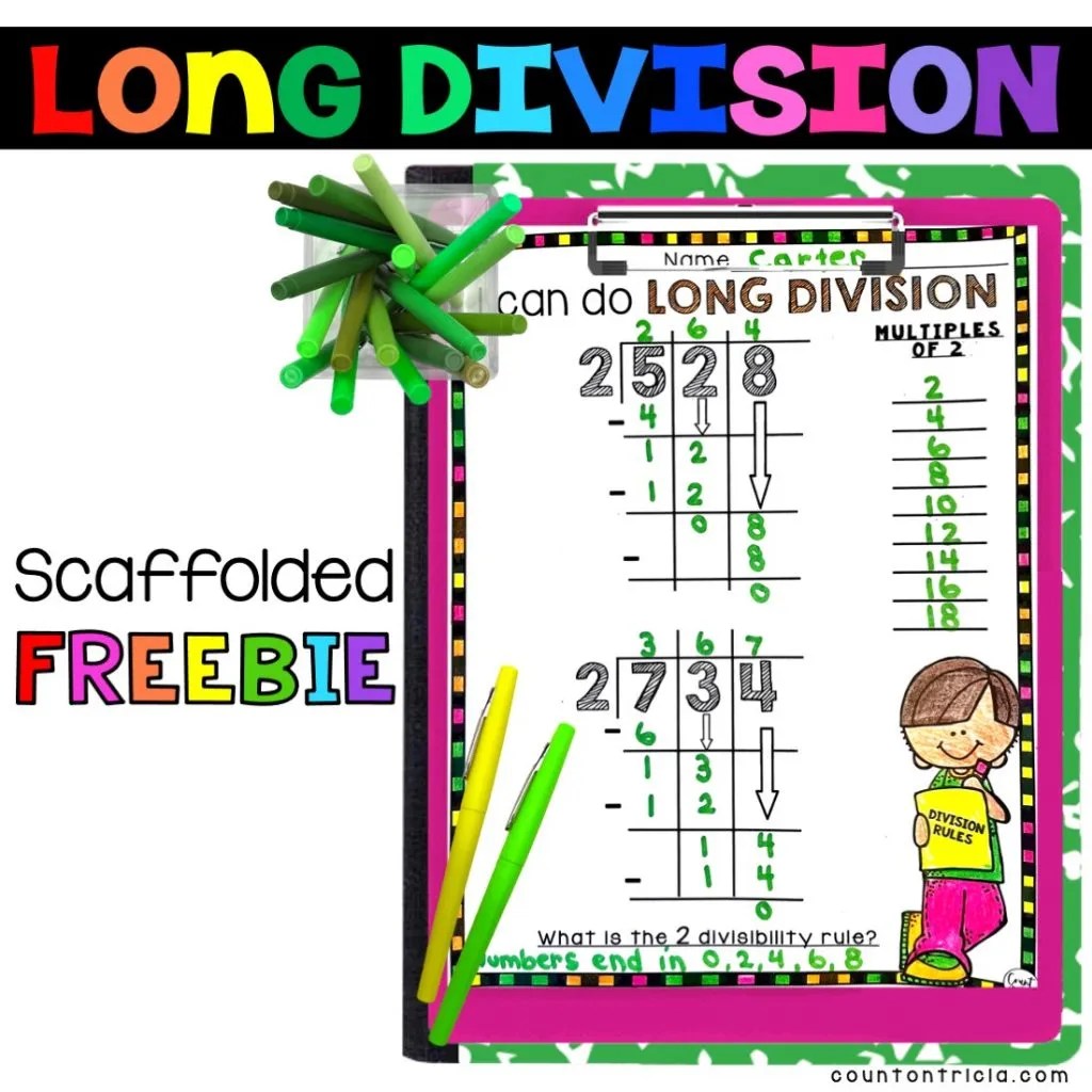 Teaching Long Division for Beginners - Count on Tricia