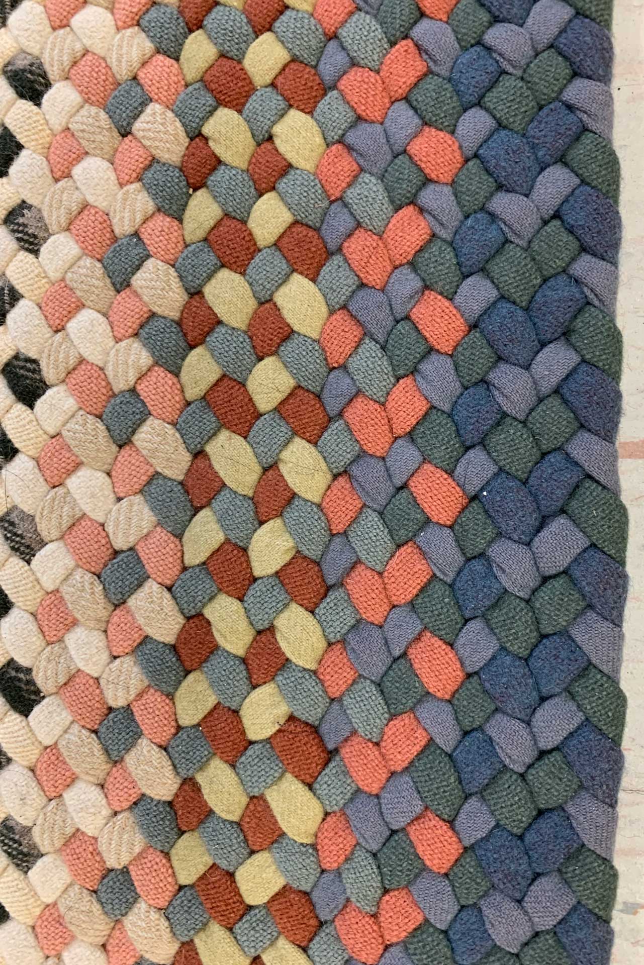 28" x 9'2" Used Country Braid House Wool Braided Runner