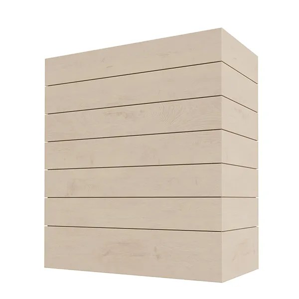 36" Wood Range Hood Straight Box with Shiplap Wood Vent Cover