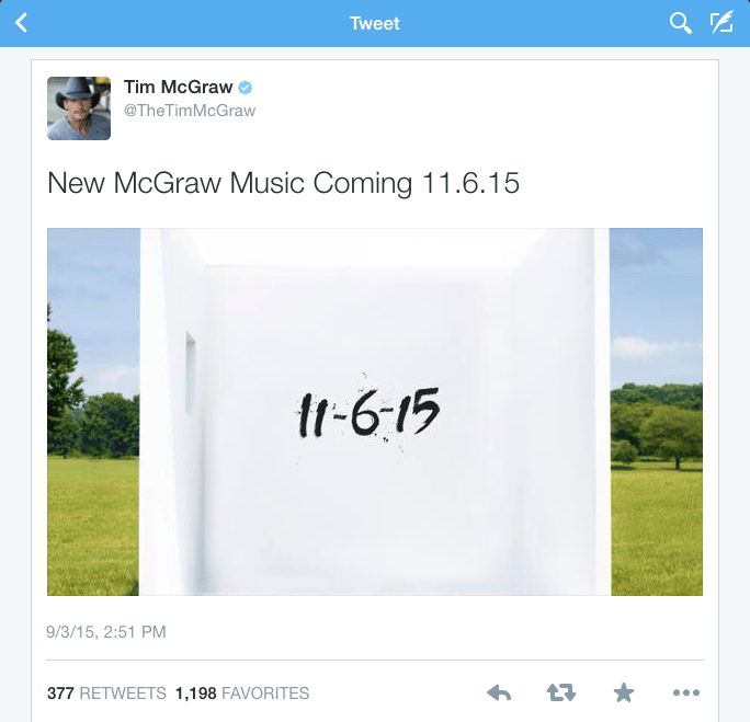 Tim McGraw Reveals Release Date For New Album Country Music Pride